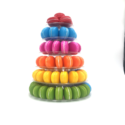Plastic 6 Tiers Macaron Display Shelf 3-5mm Thickness