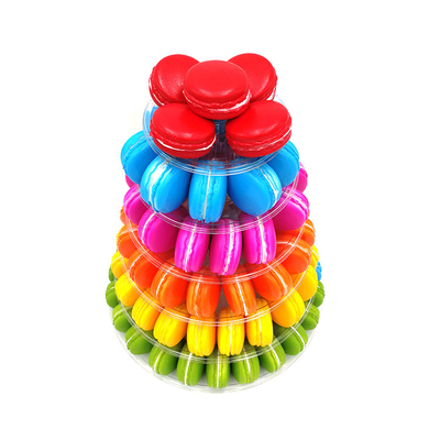Plastic 6 Tiers Macaron Display Shelf 3-5mm Thickness