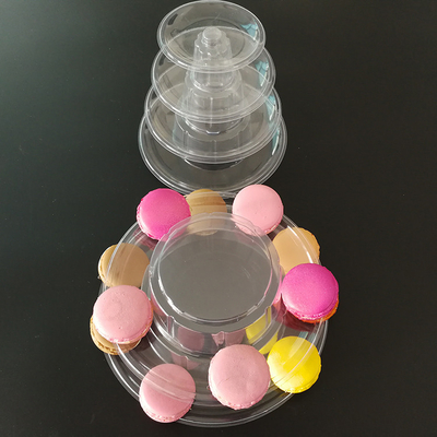 Plastic 6 Tiers Macaron Display Shelf 3-5mm Thickness