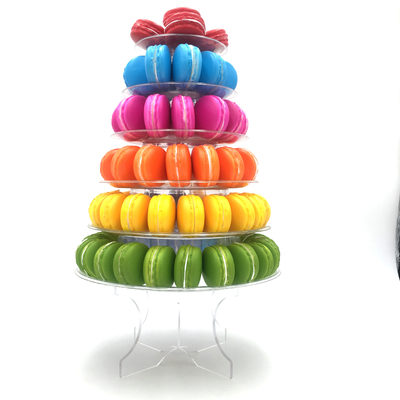 Cake Shelf  Macaron Tower 6 Tiers With Acrylic Stand Transparent