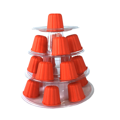 4 Tier Canele Tower Stand Case For Wedding Cake Decoration