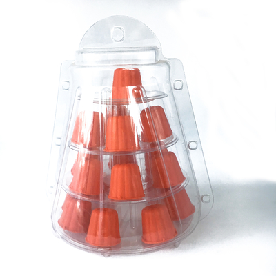Mini Clear Plastic 4 Tiers Canele Tower Stand For Display Canele / Macaron And Cake Decoration