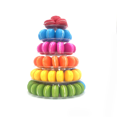 Self Assemble Circle 6 Tier Macaron Tower Macaron Display Tray Acrylic