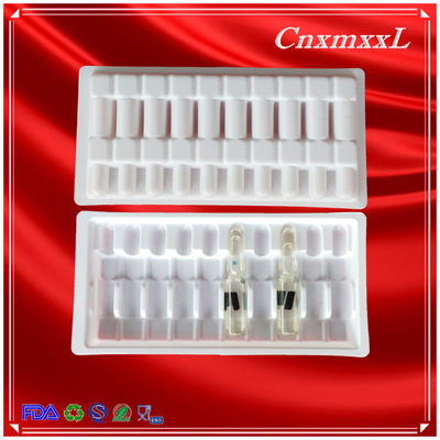 Eco Friendly Transparent PET Ampoule Packaging Tray 10ml Vial Box