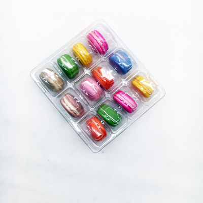 Bespoke Plastic Vacuum Model Blister Packaging Tray 12 Holes Macaron Tray