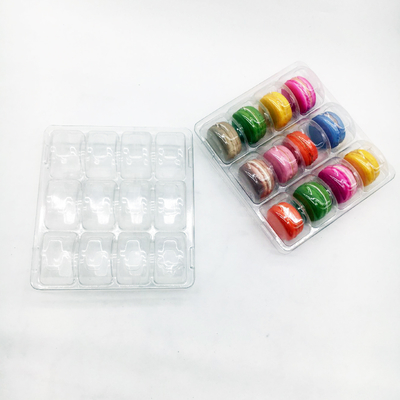 Bespoke Plastic Vacuum Model Blister Packaging Tray 12 Holes Macaron Tray