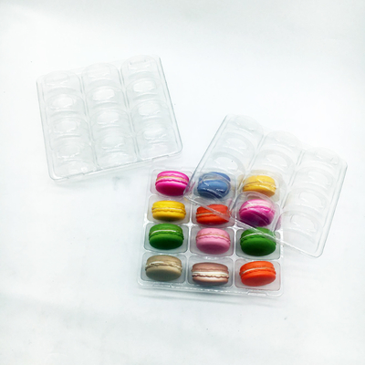 Bespoke Plastic Vacuum Model Blister Packaging Tray 12 Holes Macaron Tray