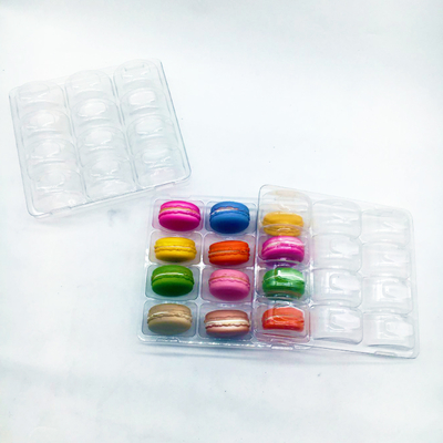 Bespoke Plastic Vacuum Model Blister Packaging Tray 12 Holes Macaron Tray