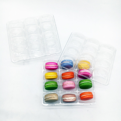 Bespoke Plastic Vacuum Model Blister Packaging Tray 12 Holes Macaron Tray