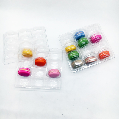 Bespoke Plastic Vacuum Model Blister Packaging Tray 12 Holes Macaron Tray