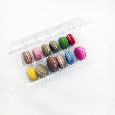 Bespoke beautiful plastic macaron tray clam shell packaging tray