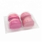 Recyclable Acrylic Plastic Macaron Packaging 4pcs Macaron Clear Box