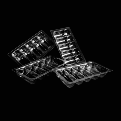Custom Clear Plastic Ampoule Tray Blister Packaging In PVC PET PETG ESD
