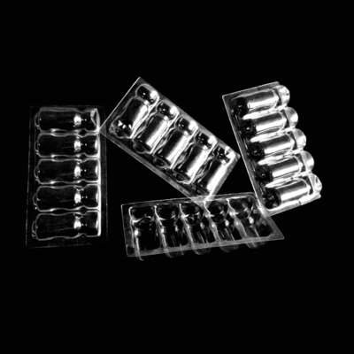 Custom Clear Plastic Ampoule Tray Blister Packaging In PVC PET PETG ESD