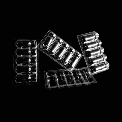 Custom Clear Plastic Ampoule Tray Blister Packaging In PVC PET PETG ESD