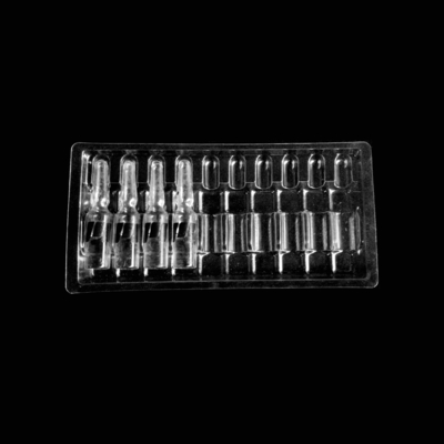 Custom Clear Plastic Ampoule Tray Blister Packaging In PVC PET PETG ESD