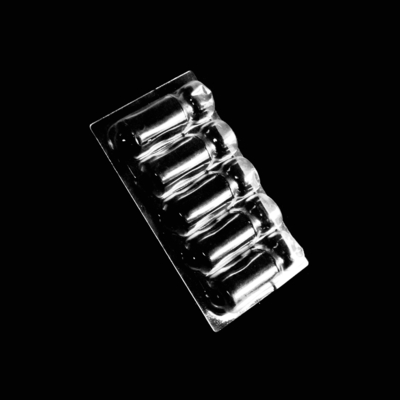 Clear PVC PET PP Clamshell Packaging Plastic Blister Ampoule Tray With Paper Card Insert