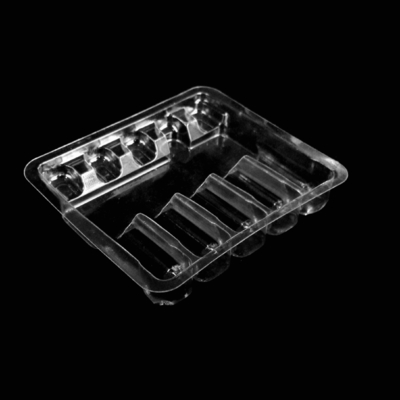 Clear PVC PET PP Clamshell Packaging Plastic Blister Ampoule Tray With Paper Card Insert