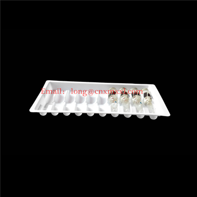 High Quality Plastic Ampoules Tray 1ml 2ml 5ml 10ml Plastic Clear Blister Packaging Vials Blister Tray Box