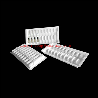 High Quality Plastic Ampoules Tray 1ml 2ml 5ml 10ml Plastic Clear Blister Packaging Vials Blister Tray Box