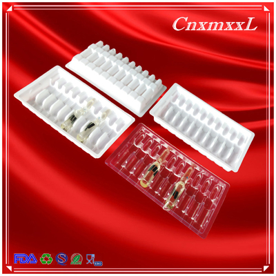 Transparent Plastic Ampoule Tray Disposable Medical 10ml Vial Box Blister Packs For Tablets