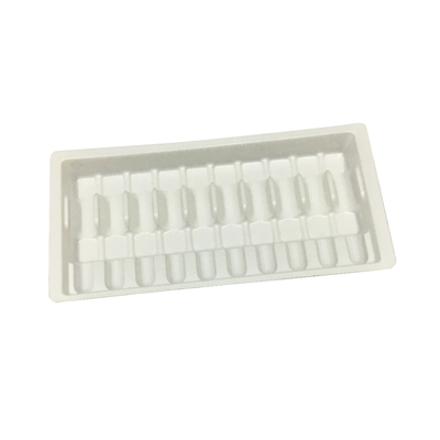 1.8mm White PP 10ml Medical Plastic Blister Packaging Insert Tray For Vial