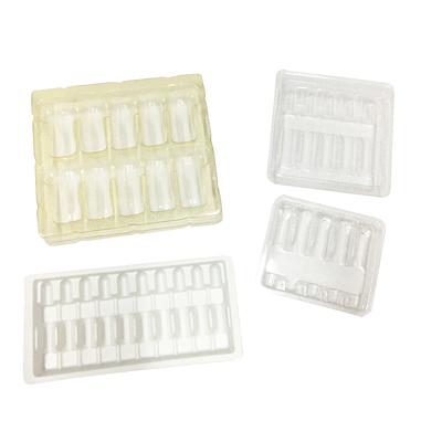 Disposable 1mm PET Blister Packaging Inserts Ampoule Blister Pack Tray