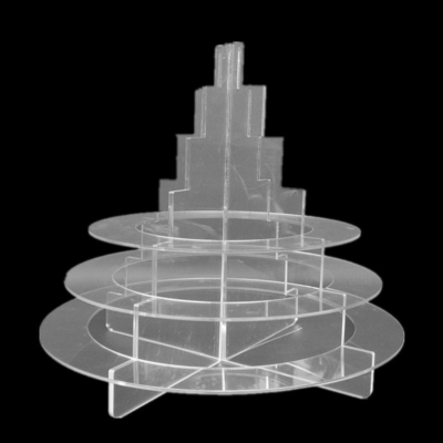 6 Tier Acrylic Macaron Stand 30.5x30.5x27cm Macaron Cake Tower Stand