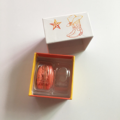 2 Pcs Macaron Printing Paper Gift Box Packing Macarrons Display With Inner Tray