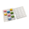 Clear PVC/PET 18 pack macaron tray blister tray and lid which can snap together tightly