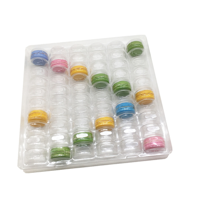 Transparent Plastic Macaron Packaging Blister 6 X 10 Arrangement 60 Cells Macaron Packaging Tray