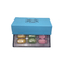 Blue 6pcs Paper Macaron Packaging Box Kraft Paper With Plastic Inner Tray