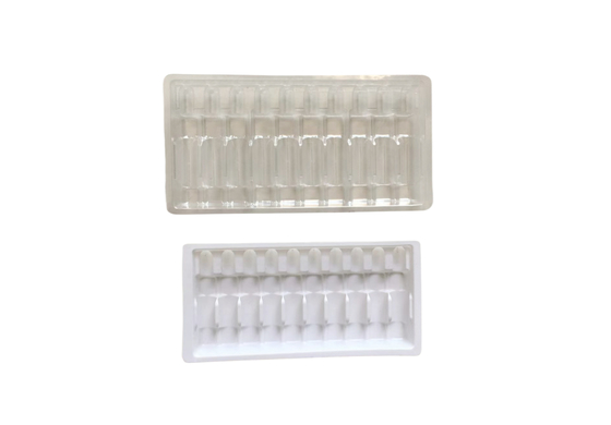 White Water Injection Blister Packing 1mlx10 Plastic Inside Ampoule Bottle Tray