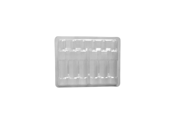 Transparent Liquid Thermoformed Ampoule Trays 5 Packs Plastic Vial Tray Blister