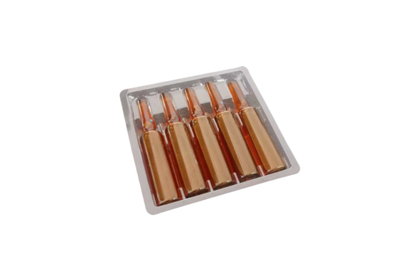 Transparent Liquid Thermoformed Ampoule Trays 5 Packs Plastic Vial Tray Blister