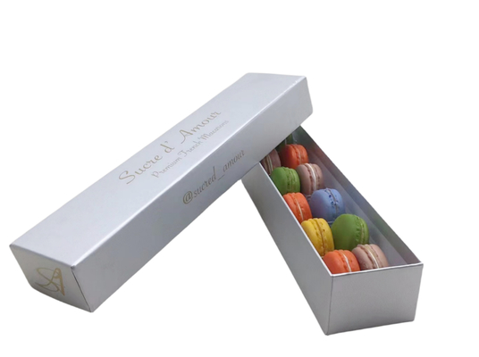 Candy Color Clamshell Gift Box Macaron White Cardboard Packaging Gift Box Customized