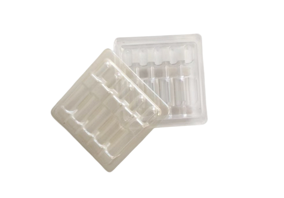 10ml 5pcs Transparent Ampoule PVC Blister Tray Packaging For Water Needle