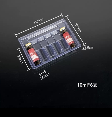 10ml Oral Liquid Ampoule Tray PET Transparent Vacuum Tray , Pack Of 5 , Pack Of 10 , Pack Of 12