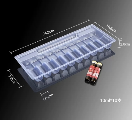 Customized PET Tray Packaging For Drug Water Injection Bottles