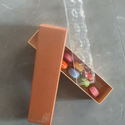Square Cake Packing Paper Box Macaron Doughnut Mousse Dessert Baking White Cardboard Paper Chocolate Macaron Box