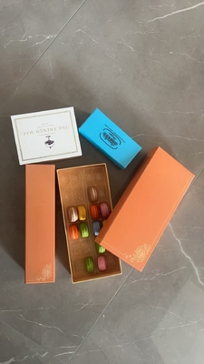 Square Cake Packing Paper Box Macaron Doughnut Mousse Dessert Baking White Cardboard Paper Chocolate Macaron Box