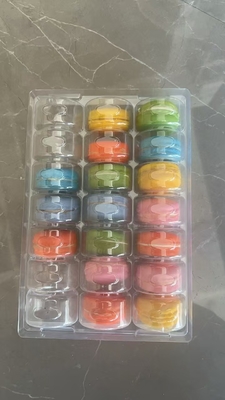 Rectangle 21 Pallets  Plastic Packaging Macaron Tray  Customizable