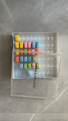 Macaron 60 Transparent Macaron Tray Packaging Handmade Box  Chocolate Packaging