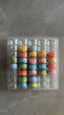 Macaron 40 Transparent Handmade Box Macaron Tray Packaging Chocolate Packaging Top And Bottom Cover Cake Packaging Supplier