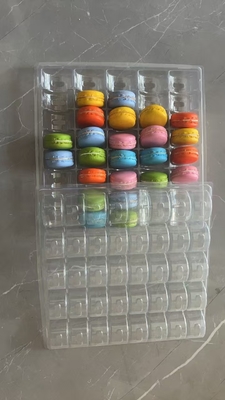 Macaron 40 Transparent Handmade Box Macaron Tray Packaging Chocolate Packaging Top And Bottom Cover Cake Packaging Supplier