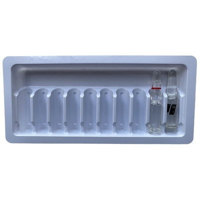 PET blister packaging tray 1ml 2ml water injection medicine ampoule tray customization