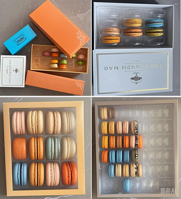 Eco-Friendly Transparent Macaron Packaging Tray Customizable for Chocolate and Bread