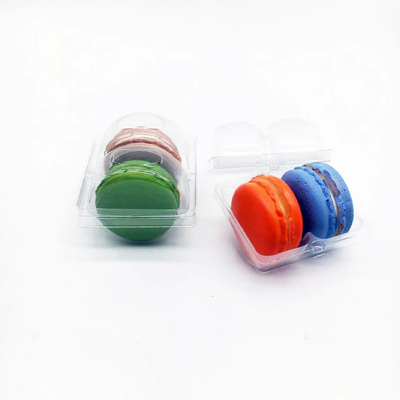 Snap-On Closure Type Plastic Macaron Packaging Pack Of 10 for Safe Transportation