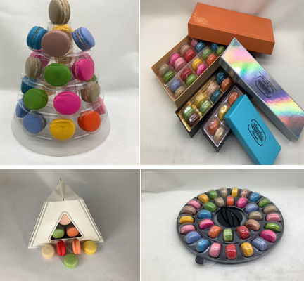 Eco-Friendly Transparent Macaron Packaging Box with Custom Printing for Gift and Display