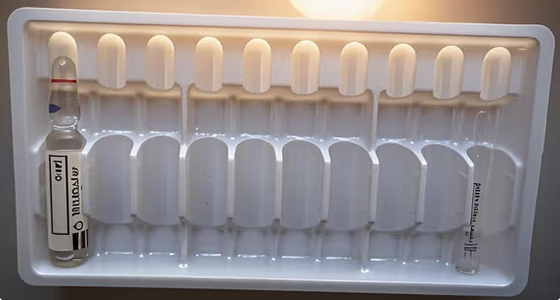 Custom PET vial tray for 1ml~10ml water injection vials, custom medicine vial tray packaging
